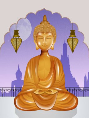 Altın Buda heykelinin resmi.