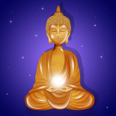 Altın Buda heykeli ışığının resmi