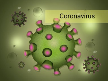 Coronavirus covid-19 arkaplanının çizimi