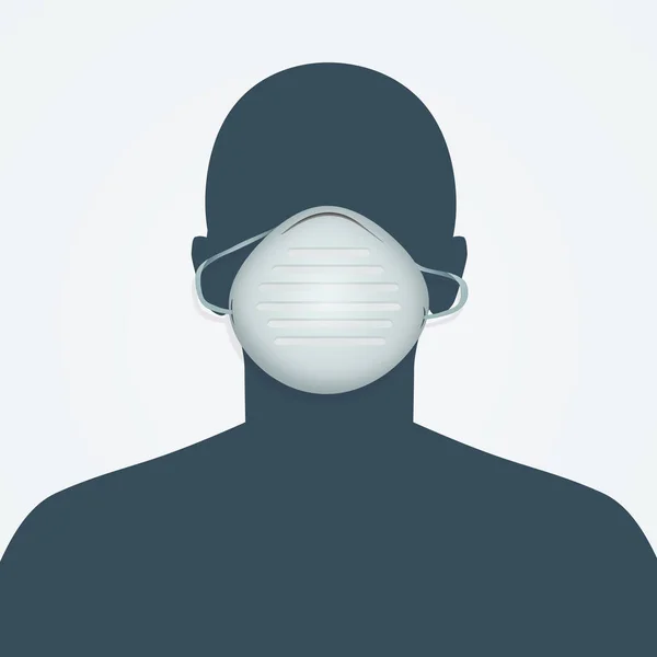 Koronavirüs Için Koruyucu Maskenin Çizimi — Stok fotoğraf
