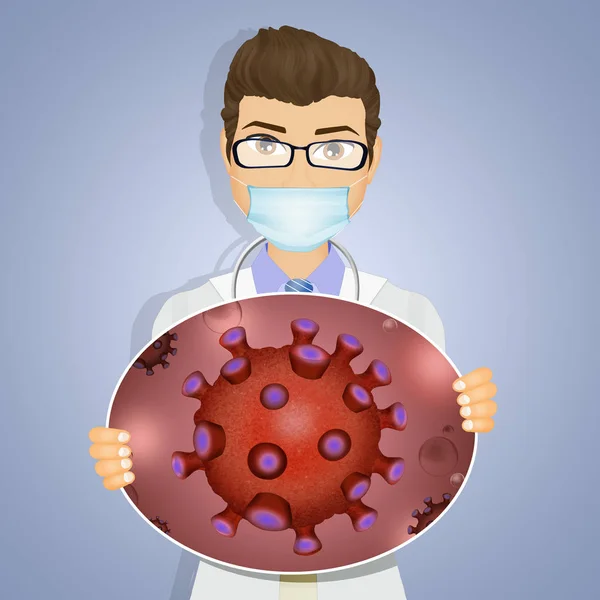 Illustrazione Del Coronavirus Covid — Foto Stock