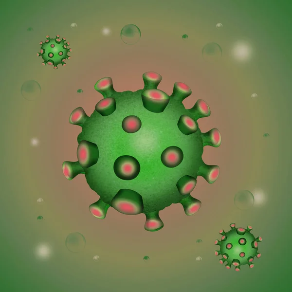 Illustrazione Del Coronavirus Infettivo Respiratorio — Foto Stock