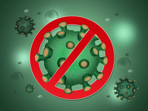 Illustrazione Dell Infezione Stop Coronavirus — Foto Stock