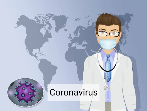 Illustrazione Allarme Coronavirus Tutto Mondo — Foto Stock