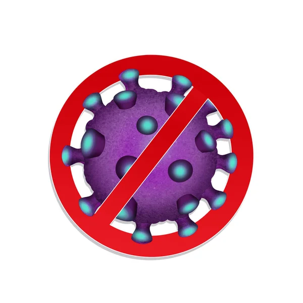 Illustration Stoppa Infektion Coronavirus — Stockfoto
