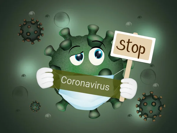Дивна Притча Про Респіраторний Інфекційний Коронавірус — стокове фото