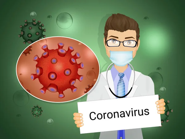 Medico Alle Prese Con Coronavirus — Foto Stock