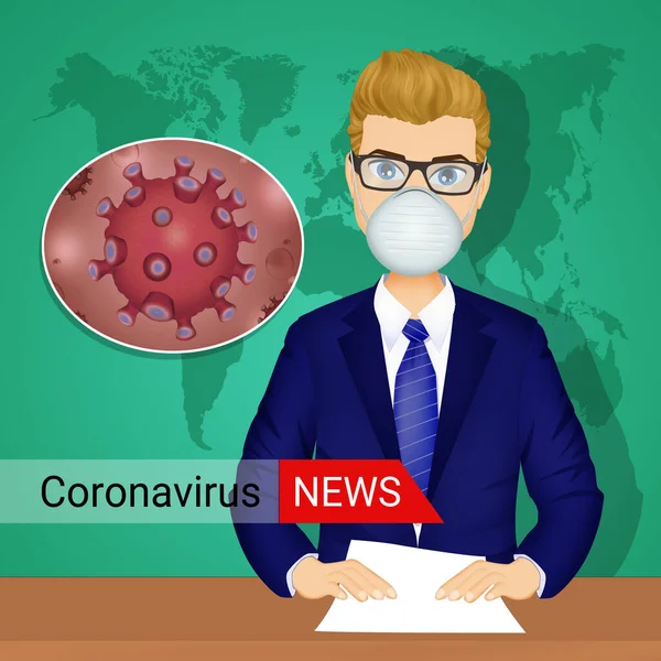 illustration of coronavirus news bulletin