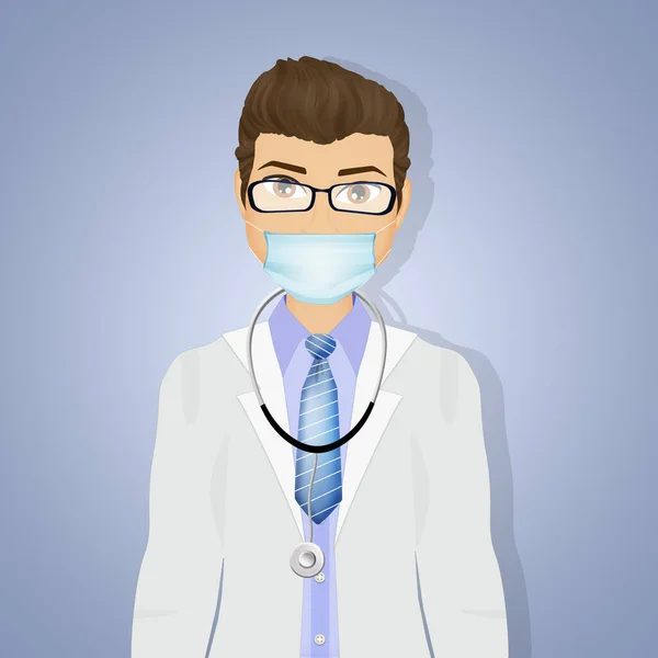 Doctor Con Máscara Antivirus — Foto de Stock