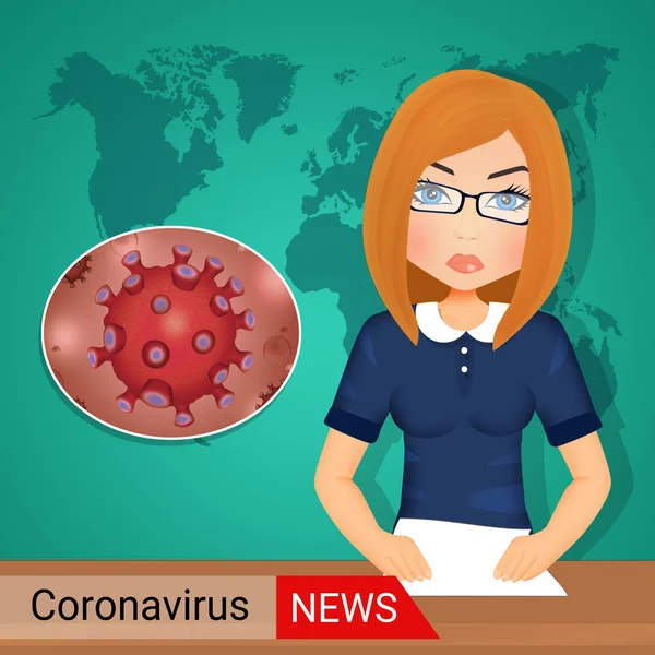 illustration of coronavirus news bulletin