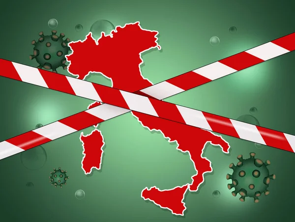 Italien Ist Rote Zone Für Coronavirus — Stockfoto