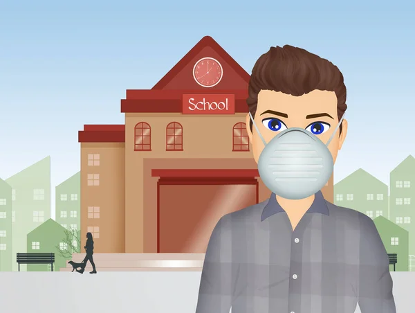 コロナウイルス感染のために閉鎖された学校 — ストック写真