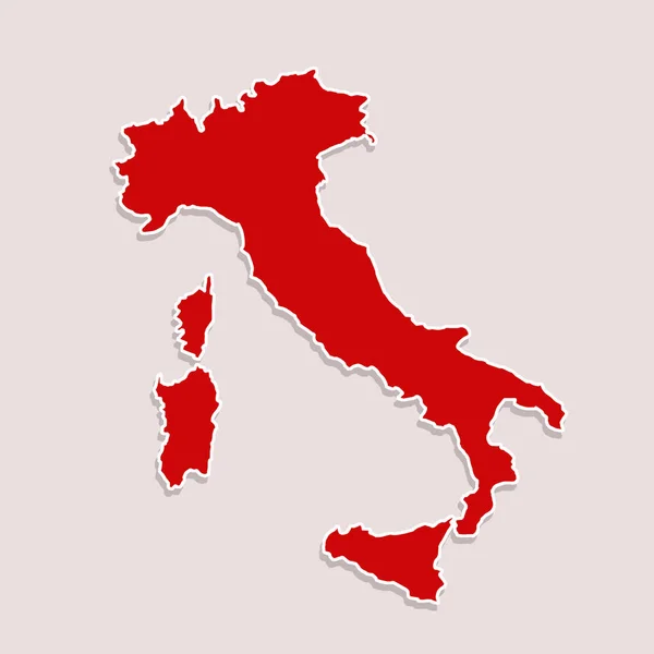 Italien Röd Zon För Coronavirus — Stockfoto