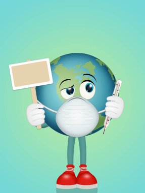 Covid-19 için karantinadaki dünyanın resmi