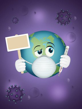 Covid-19 için karantinadaki dünyanın resmi