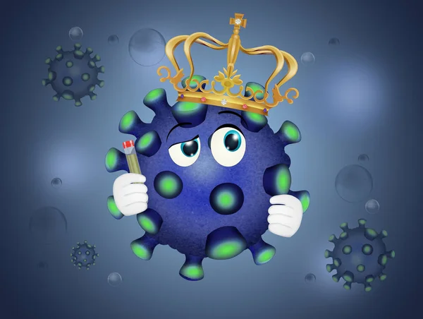 Illustration Virus Crown Covid — Stock Photo, Image