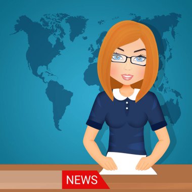 Gazeteci kadının resmi