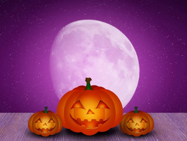 Ilustración Calabazas Para Halloween — Foto de Stock