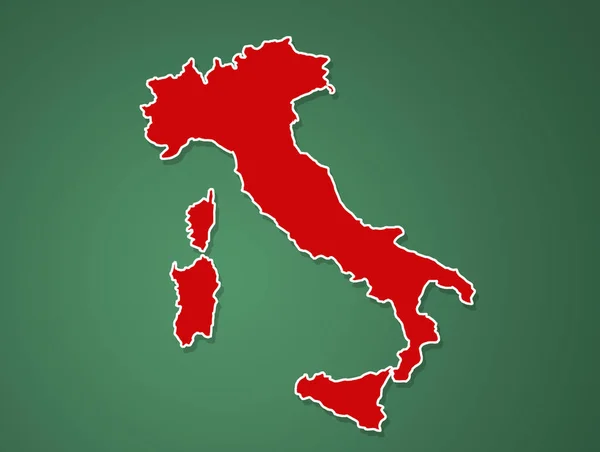 イタリアはコロナウイルスのための赤いゾーンです — ストック写真