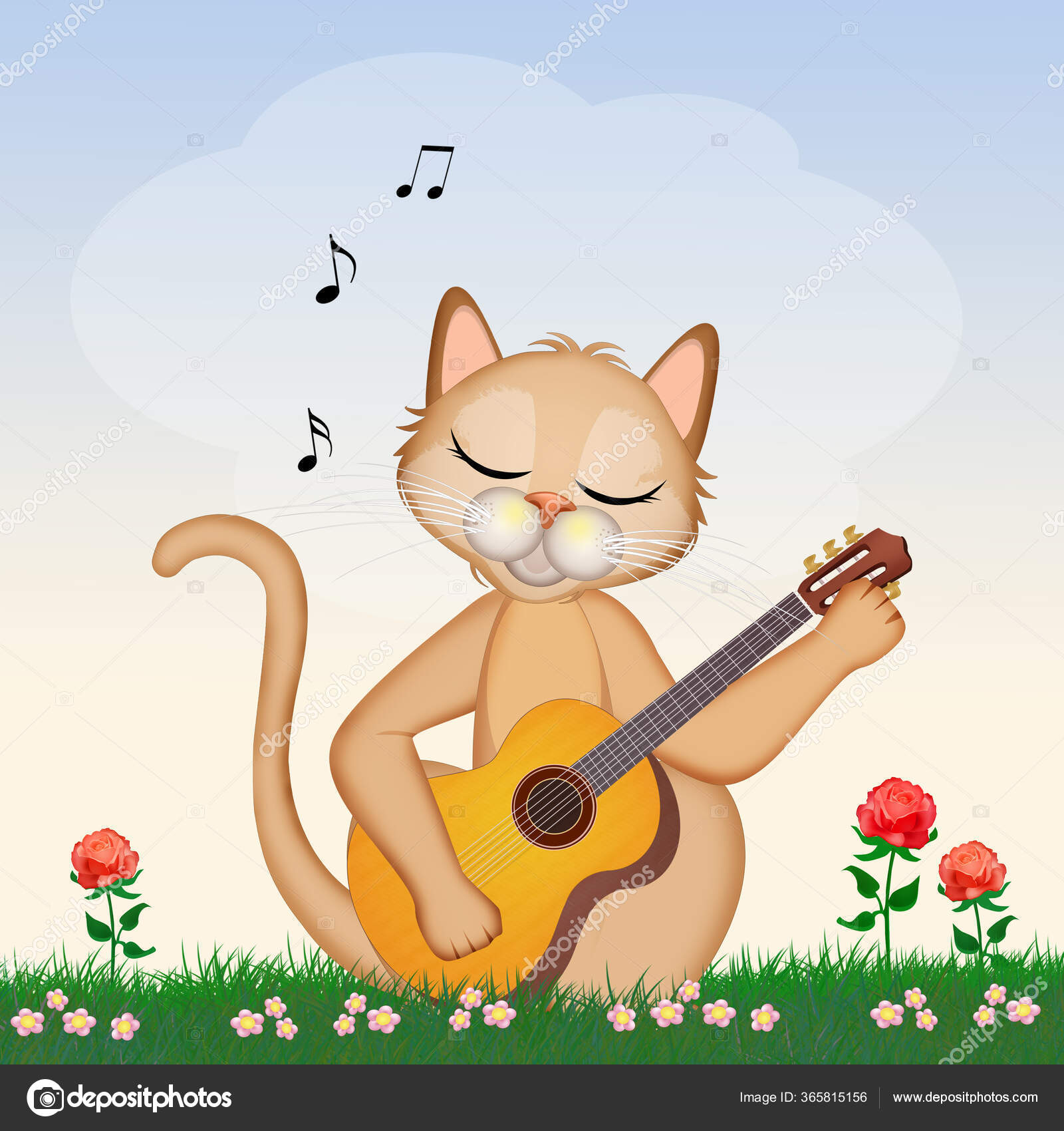Illustration Chat Joue Guitare Image Libre De Droit Par Adrenalina C Illustration Chat Joue Guitare Image Libre De Droit Par Adrenalina C