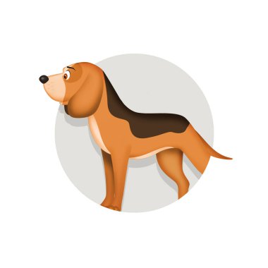 Beyaz arkaplanda Çince yıldız falı için köpek simgesi