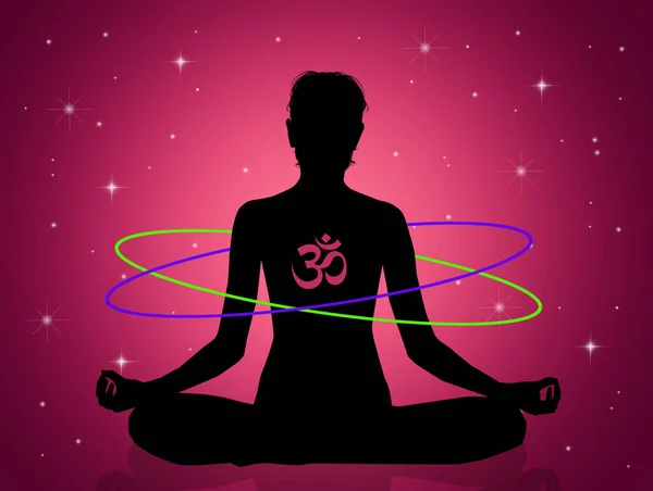 illustration of yoga symbol silhouette