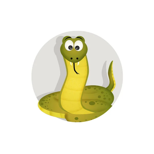 Icon Snake Horoscope Chinese White Background — Stock Photo, Image