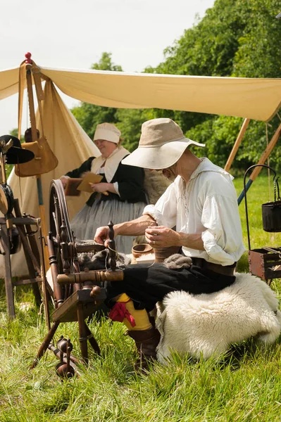 Inglese scena campo di guerra civile — Foto Stock