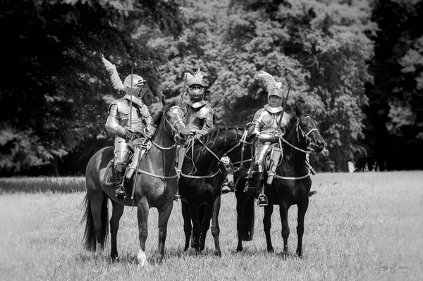 English civil war battle scene — Stock Photo, Image