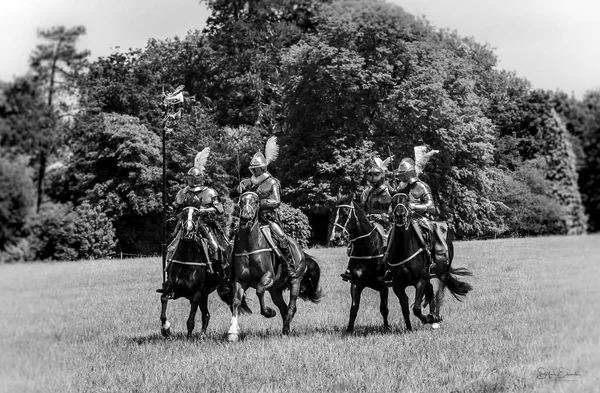 Cena de batalha da guerra civil inglesa — Fotografia de Stock