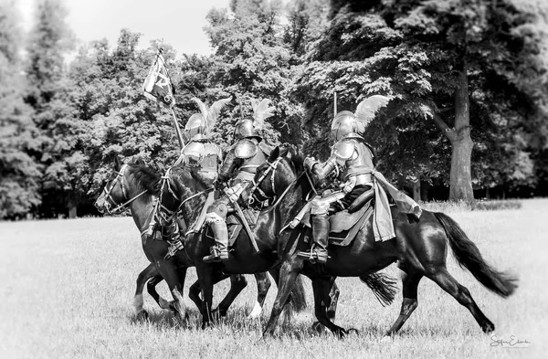 Escena de batalla de guerra civil inglesa — Foto de Stock