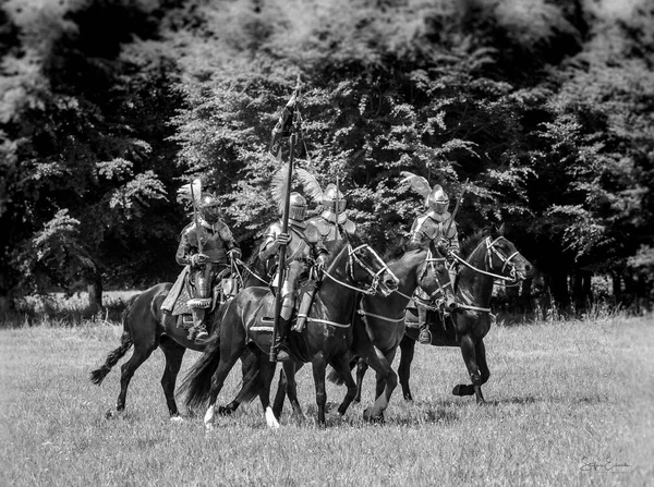 Escena de batalla de guerra civil inglesa — Foto de Stock