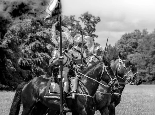 Anglická občanská válka bojová scéna — Stock fotografie