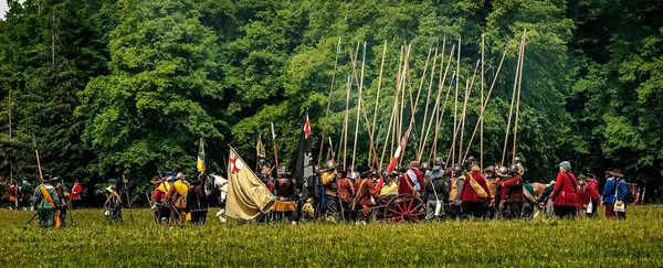 Αγγλικός εμφύλιος πόλεμος σκηνής μάχης — Φωτογραφία Αρχείου