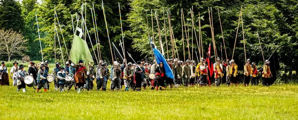 Escena de batalla de guerra civil inglesa —  Fotos de Stock