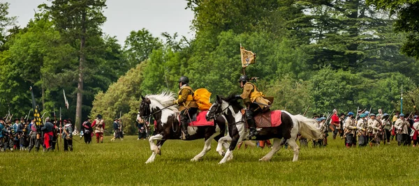 Escena de batalla de guerra civil inglesa — Foto de Stock