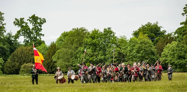 Scena di guerra civile inglese — Foto Stock