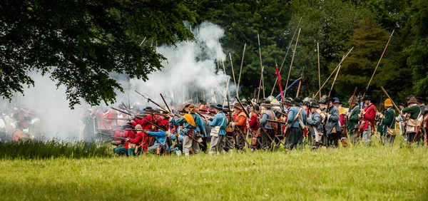 Englische Bürgerkriegsschlachtszene — Stockfoto