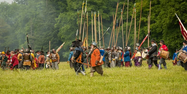 Cena de batalha da guerra civil inglesa — Fotografia de Stock