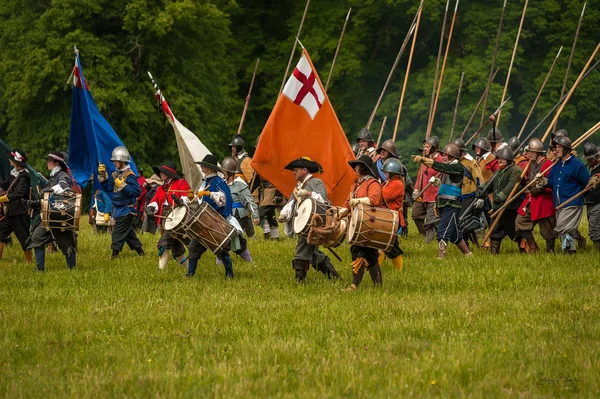Сцена гражданской войны в Англии — стоковое фото