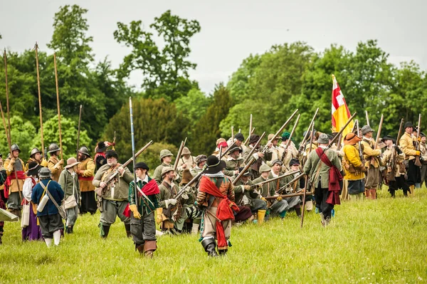 Scena di guerra civile inglese — Foto Stock