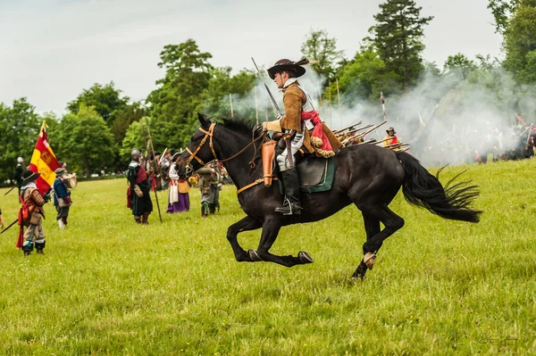 Scena di guerra civile inglese — Foto Stock