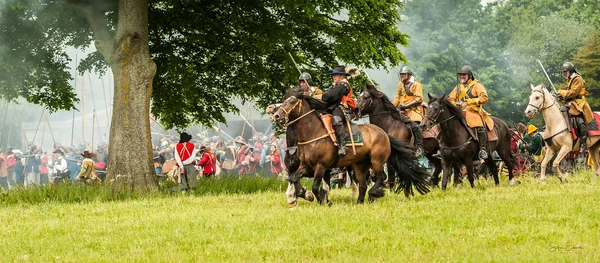 Cena de batalha da guerra civil inglesa — Fotografia de Stock