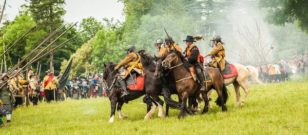 Scena di guerra civile inglese — Foto Stock