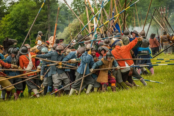 Scena di guerra civile inglese — Foto Stock