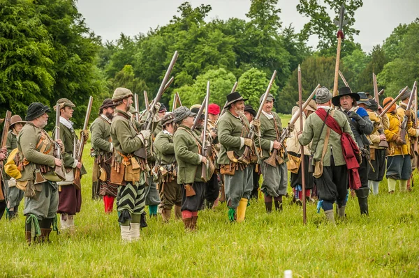 Scena di guerra civile inglese — Foto Stock