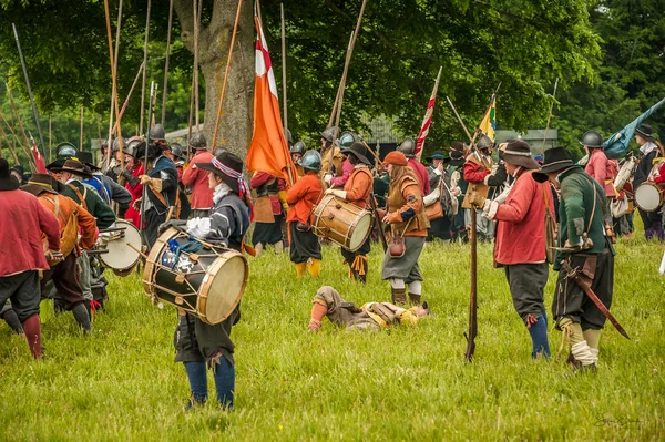 Scena di guerra civile inglese — Foto Stock