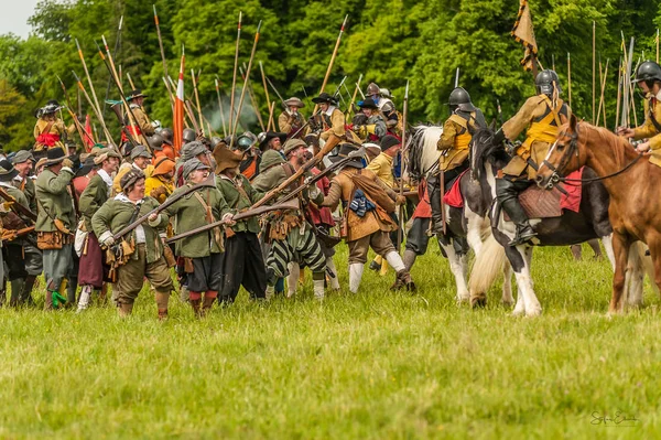 Battaglia di guerra civile inglese — Foto Stock