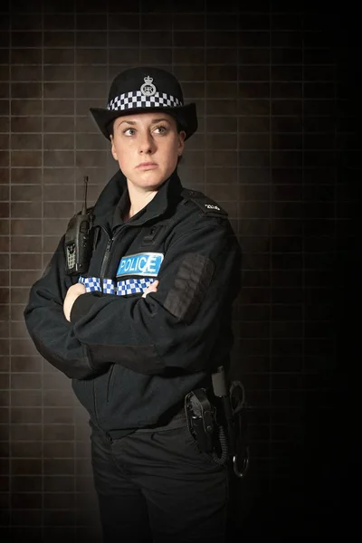 Brytyjski oficer policji Kobieta — Zdjęcie stockowe
