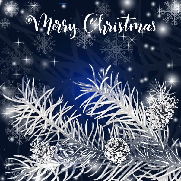 Elegante Navidad fondo azul — Vector de stock